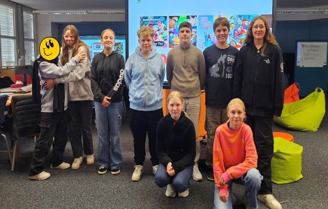 Die Medienscouts der Gesamtschule Heiligenhaus im GamesLab.