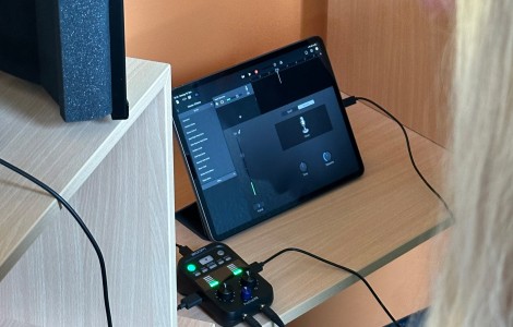 Aufnahme eines Podcasts im MediaLab