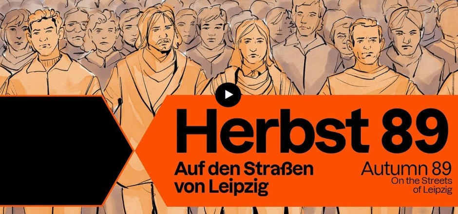 Comicbild aus der Anwendung Herbst 89 – Auf den Straßen von Leipzig