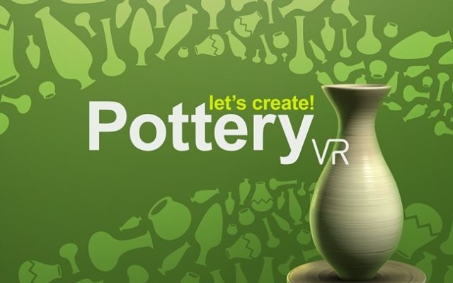 Vase mit Schriftzug Pottery