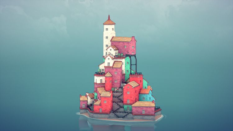 Comicbild mit einer Burg