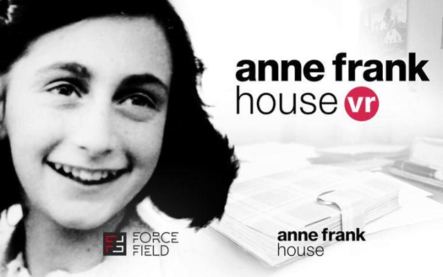 Bild von Anne Frank mit Schriftzug Anne Frank House VR