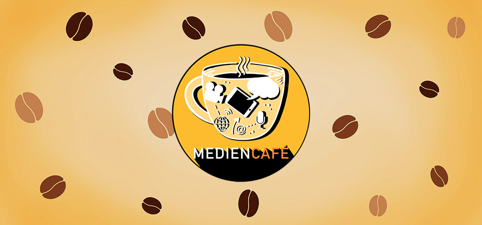 Logo Mediencafé mit Illustrationen