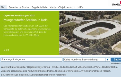 Screenshot des Internetportals Kuladig