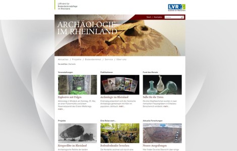 Screenshot der Webpräsenz Bodendenkmalpflege