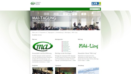 Screenshot der Webpräsenz Mai-Tagung